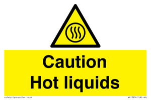 Caution hot liquids